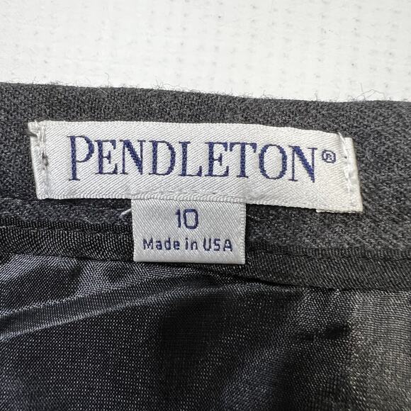 Vtg Pendleton Long Skirt Size 10 100% Virgin Wool Front Pleats Made In USA - Picture 6 of 9